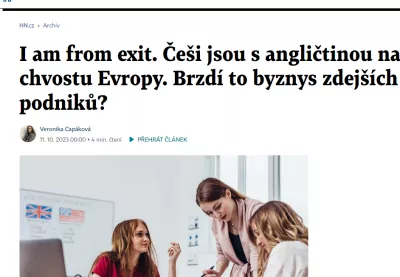 Hospodářské noviny článek Lingua Centrum