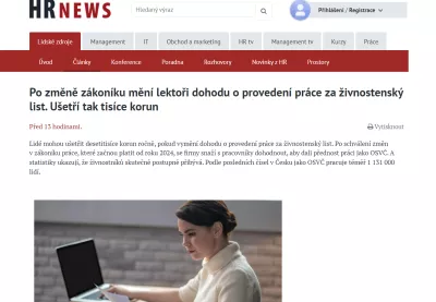 HR news článek Lingua Centrum