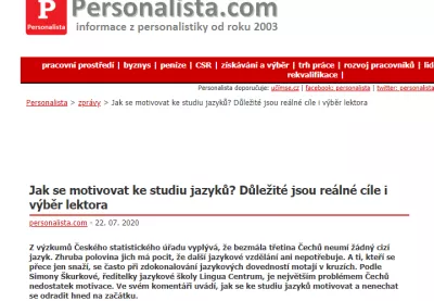 Personalista - článek Lingua Centrum