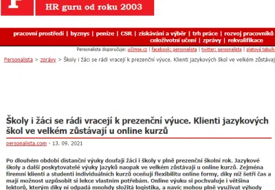 Personalista - článek Lingua Centrum