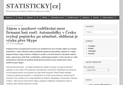 Statisticky článek Lingua Centrum