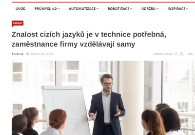 Vseoprumyslu.cz článek Lingua Centrum