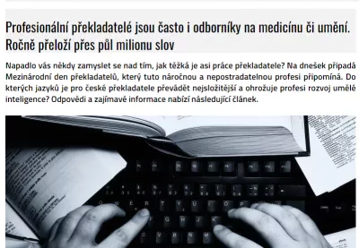 Žena In článek Lingua Centrum