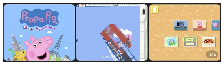 interaktivní hra ze světa Prasátka Peppy