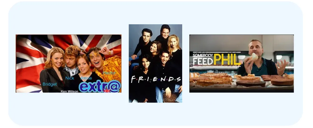 filmy a seriály v angličtině pro dospělé začátečníky