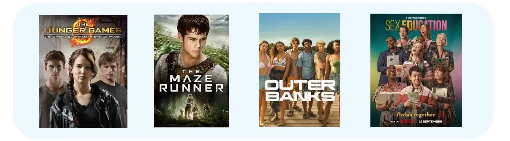 filmy a seriály v angličtině pro teenagery B1