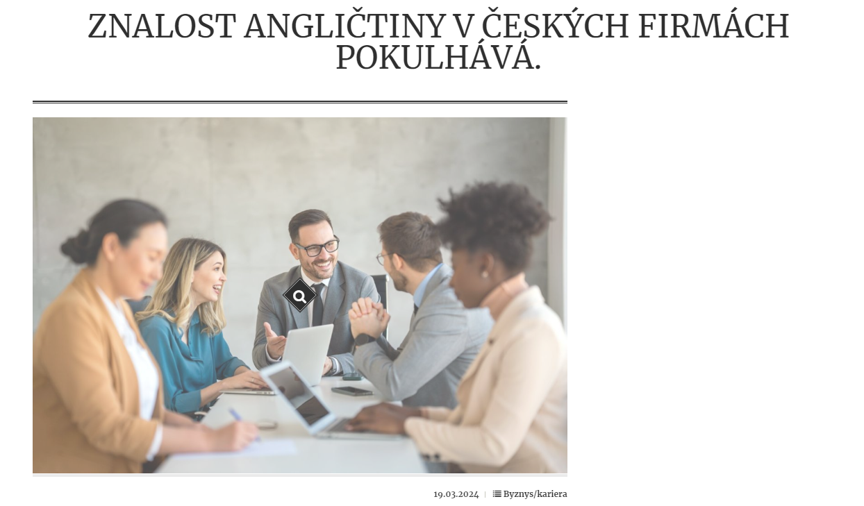 Znalost angličtiny v českých firmách pokulhává