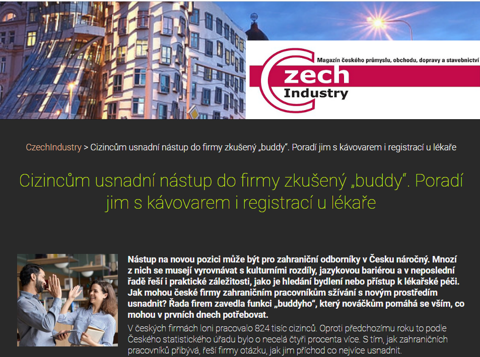 Cizincům usnadní nástup do firmy zkušený „buddy“. Poradí jim s kávovarem i registrací u lékaře